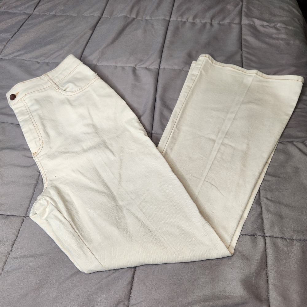 Boden Denim Flare High Rise Jeans Long